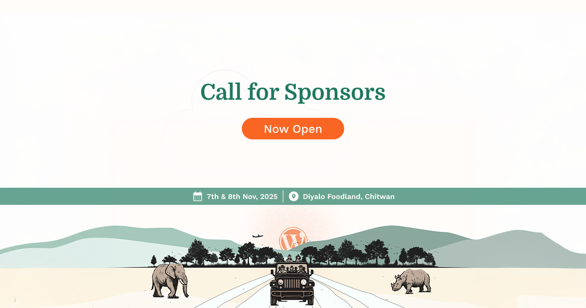 Call for Sponsors Now Open