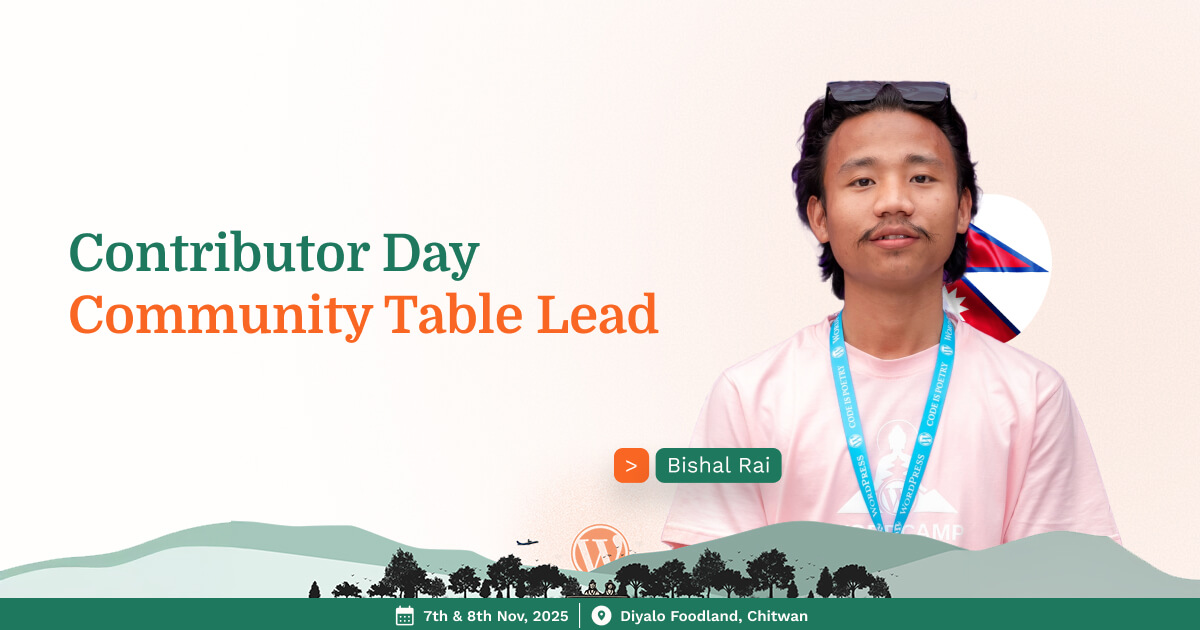 Bishal Rai - Community Table Lead