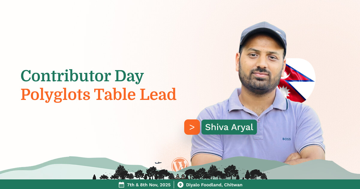 Shiva Aryal - Polyglots Table Lead